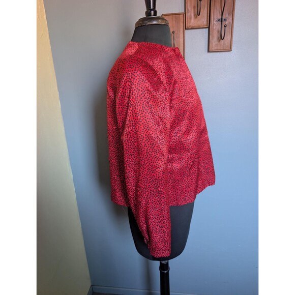Vintage Evan Picone Cropped Jacket: Red Formal Jacket - Picture 8 of 13